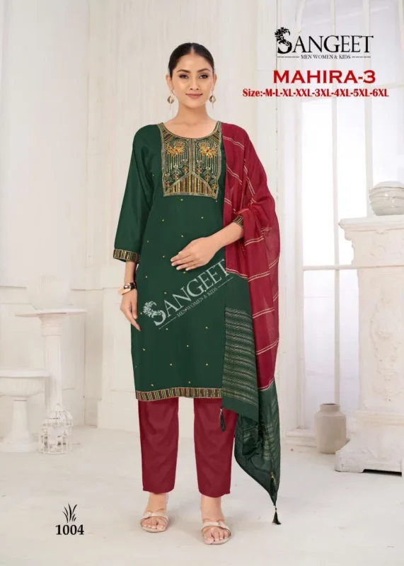Launching Sangeet Mahira Vol 3 Viscose Rayon With Embroidery Sequence Work Kurti With Bottom Dupatta Wholesale 2026