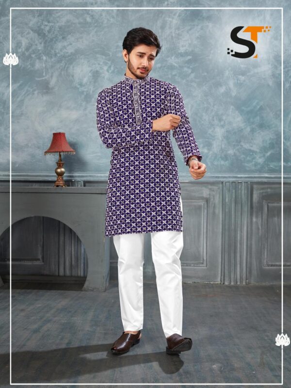 Latest Lekha Sal 7 Heavy Rayon Chikan Work Wedding Wear Mens Kurta Pajama Wholesale 2026