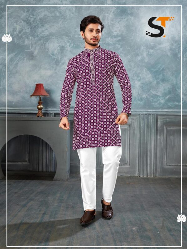 Latest Lekha Sal 7 Heavy Rayon Chikan Work Wedding Wear Mens Kurta Pajama Wholesale 2026