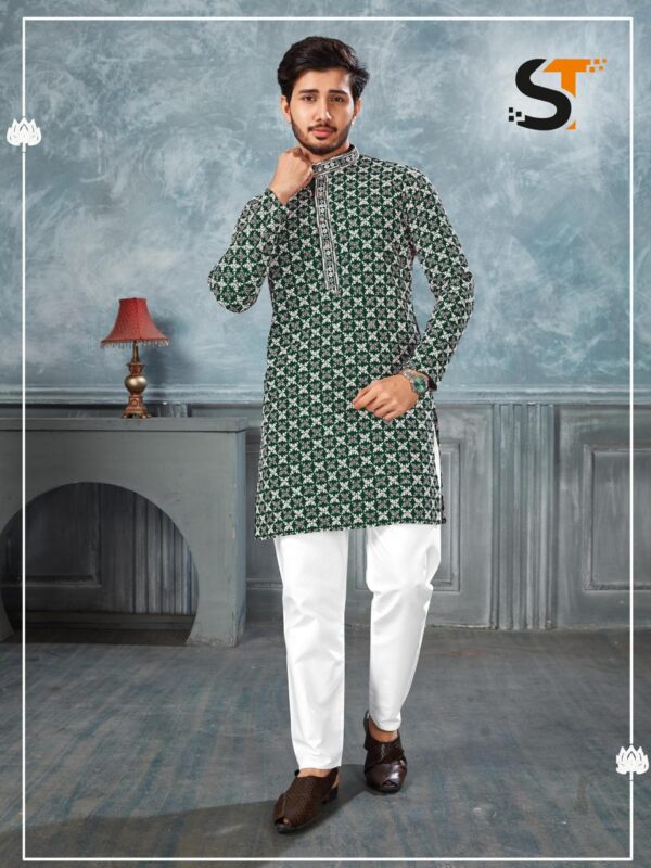 Latest Lekha Sal 7 Heavy Rayon Chikan Work Wedding Wear Mens Kurta Pajama Wholesale 2026