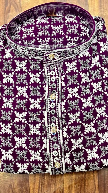 Latest Lekha Sal 7 Heavy Rayon Chikan Work Wedding Wear Mens Kurta Pajama Wholesale 2026