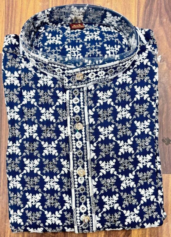 Latest Lekha Sal 7 Heavy Rayon Chikan Work Wedding Wear Mens Kurta Pajama Wholesale 2026