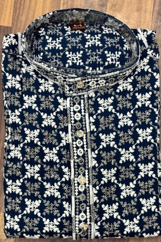 Latest Lekha Sal 7 Heavy Rayon Chikan Work Wedding Wear Mens Kurta Pajama Wholesale 2026
