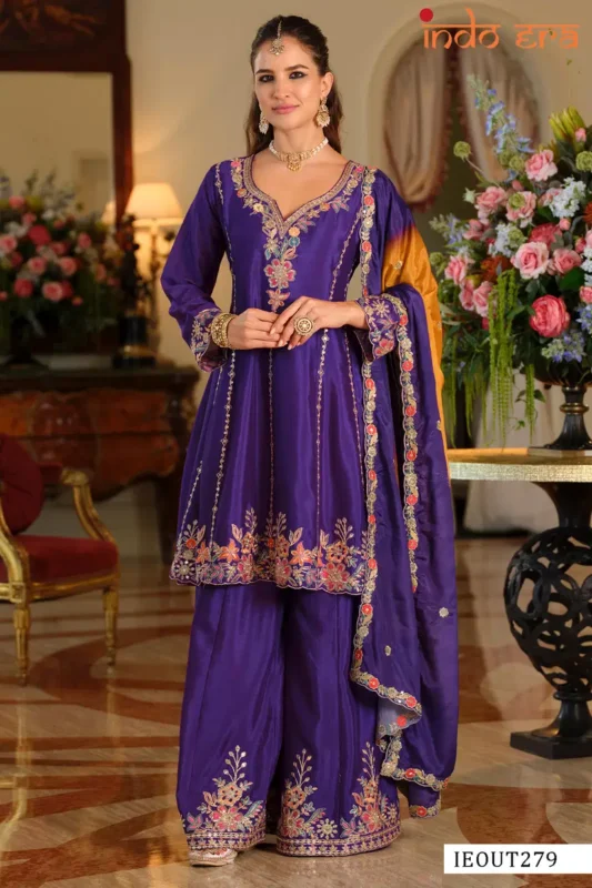 Buy Indo Era 2629 Silk Blend Embroidered Thread Worked Designer Salwar Kameez Wholesale 2026