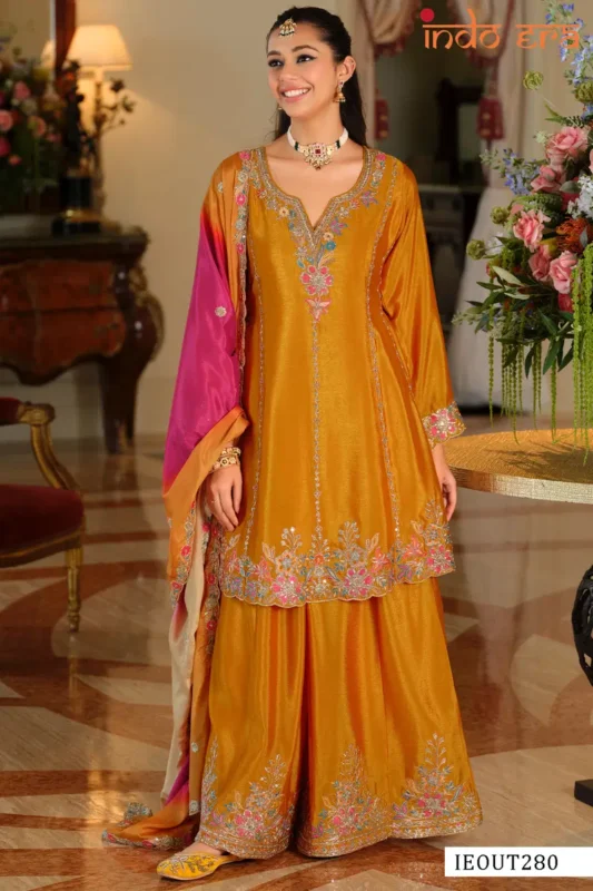 Buy Indo Era 2629 Silk Blend Embroidered Thread Worked Designer Salwar Kameez Wholesale 2026