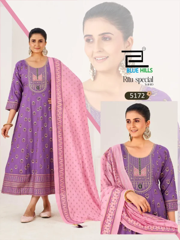 Launching Blue Hills Ritu Special Vol 10 Rayon Anarkali Gown With Dupatta Collection Wholesale 2026