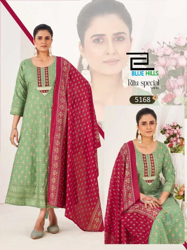 Launching Blue Hills Ritu Special Vol 10 Rayon Anarkali Gown With Dupatta Collection Wholesale 2026