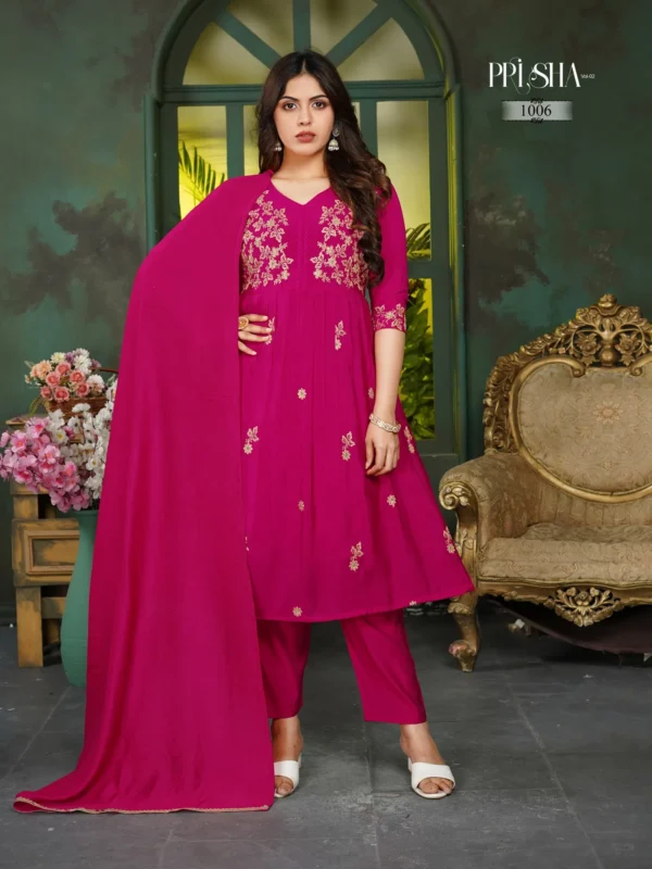 Stylish Dnp Prisha V2 Heavy Mul Chanderi Top Bottom With Dupatta Wholesale 2026