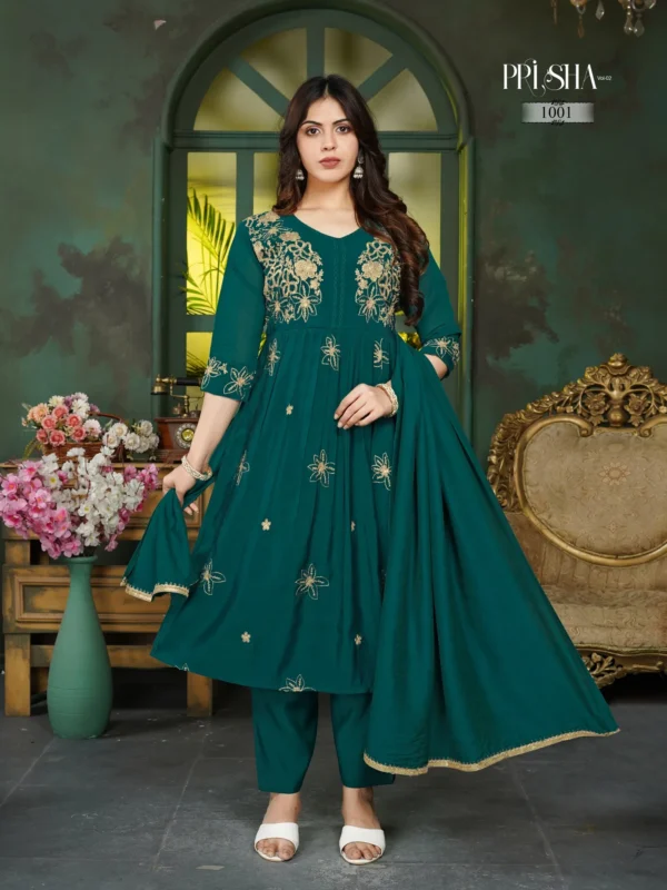 Stylish Dnp Prisha V2 Heavy Mul Chanderi Top Bottom With Dupatta Wholesale 2026