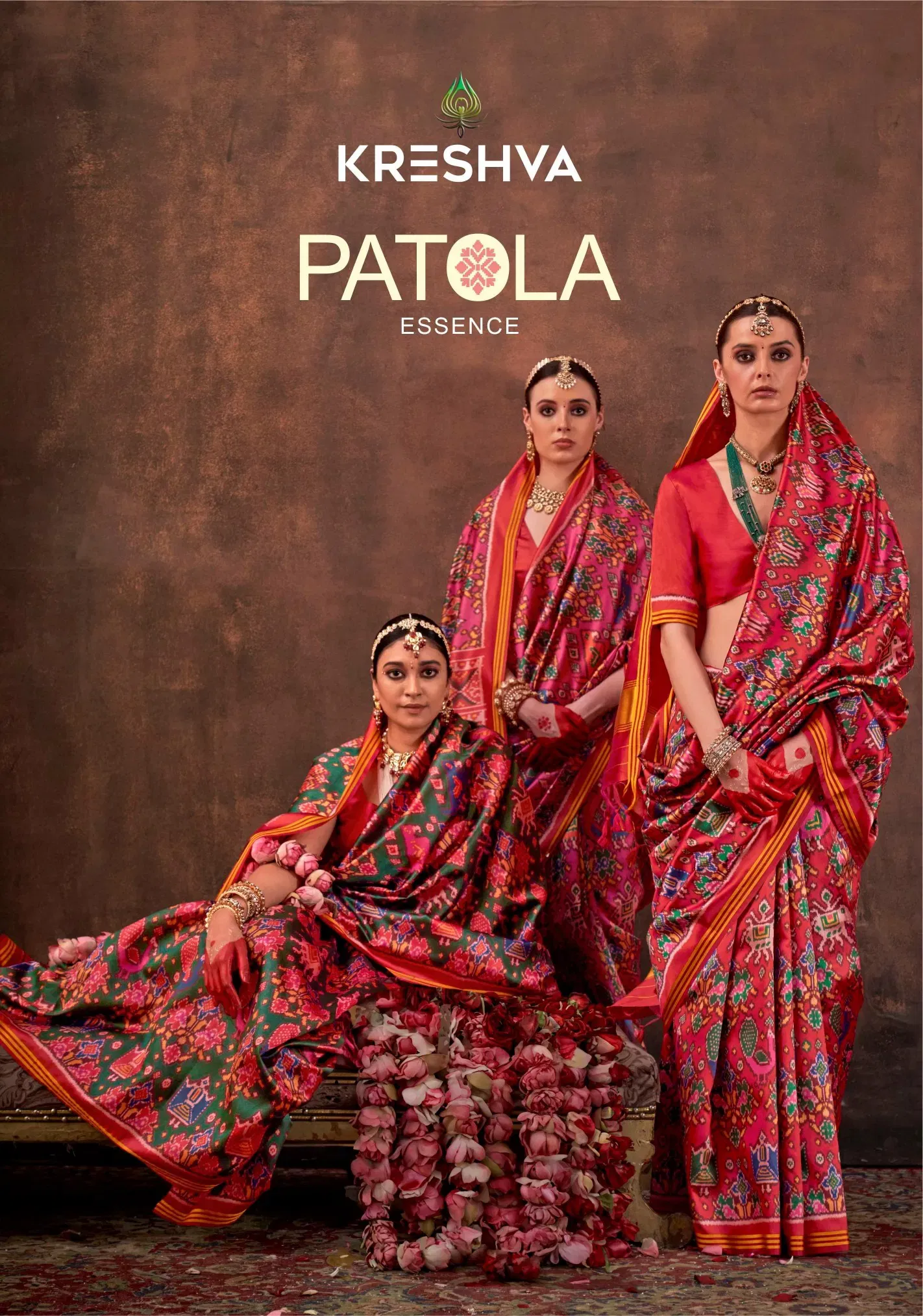 Kreshva Patola Essence Silk With Patola Print Saree Collection Wholesale