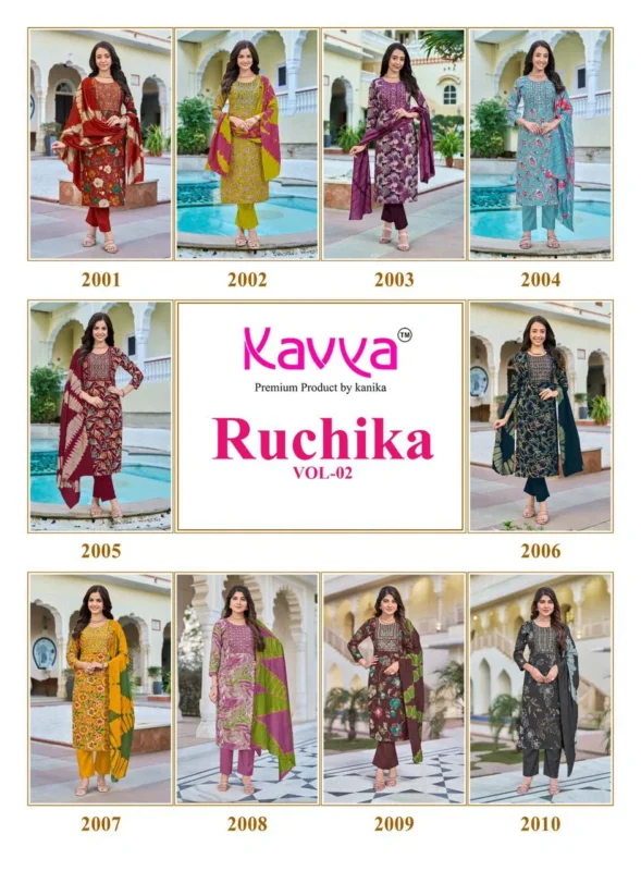 Launching Kavya Ruchika Vol 2 Straight Heavy Vatican Kurti with inner top With Bottom And Dupatta Wholesale 2026