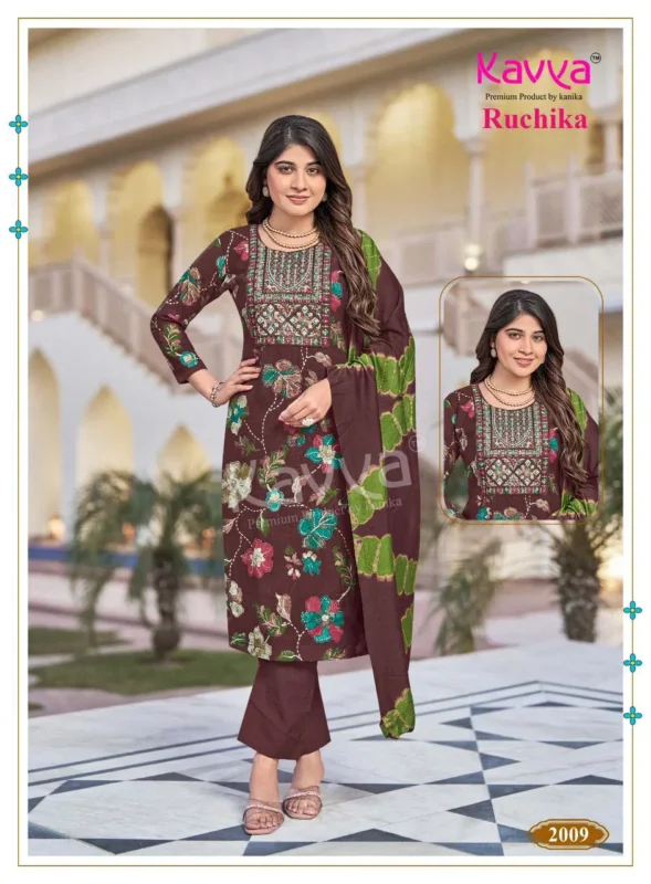 Launching Kavya Ruchika Vol 2 Straight Heavy Vatican Kurti with inner top With Bottom And Dupatta Wholesale 2026