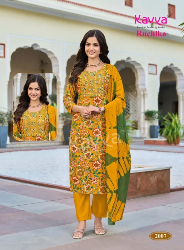 Launching Kavya Ruchika Vol 2 Straight Heavy Vatican Kurti with inner top With Bottom And Dupatta Wholesale 2026