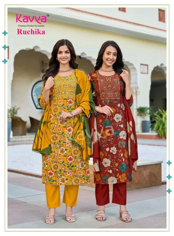 Launching Kavya Ruchika Vol 2 Straight Heavy Vatican Kurti with inner top With Bottom And Dupatta Wholesale 2026