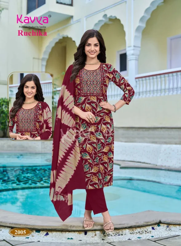 Launching Kavya Ruchika Vol 2 Straight Heavy Vatican Kurti with inner top With Bottom And Dupatta Wholesale 2026
