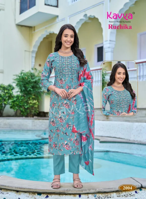 Launching Kavya Ruchika Vol 2 Straight Heavy Vatican Kurti with inner top With Bottom And Dupatta Wholesale 2026