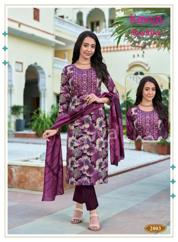 Launching Kavya Ruchika Vol 2 Straight Heavy Vatican Kurti with inner top With Bottom And Dupatta Wholesale 2026