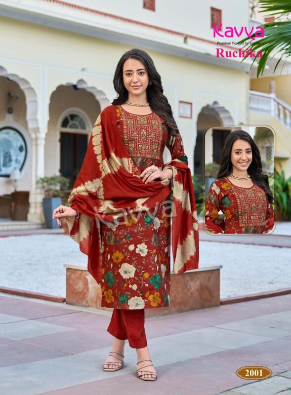 Launching Kavya Ruchika Vol 2 Straight Heavy Vatican Kurti with inner top With Bottom And Dupatta Wholesale 2026