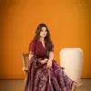 Lekha Yf Viranshi 01 Polyster Viscose Chanderi Kalamkari Print Zari Weaving Saree Wholesale