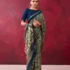 Lekha Yf Naurika Polyster Viscose Chanderi Cotton Printed Zari Weaving Work Saree Wholesale