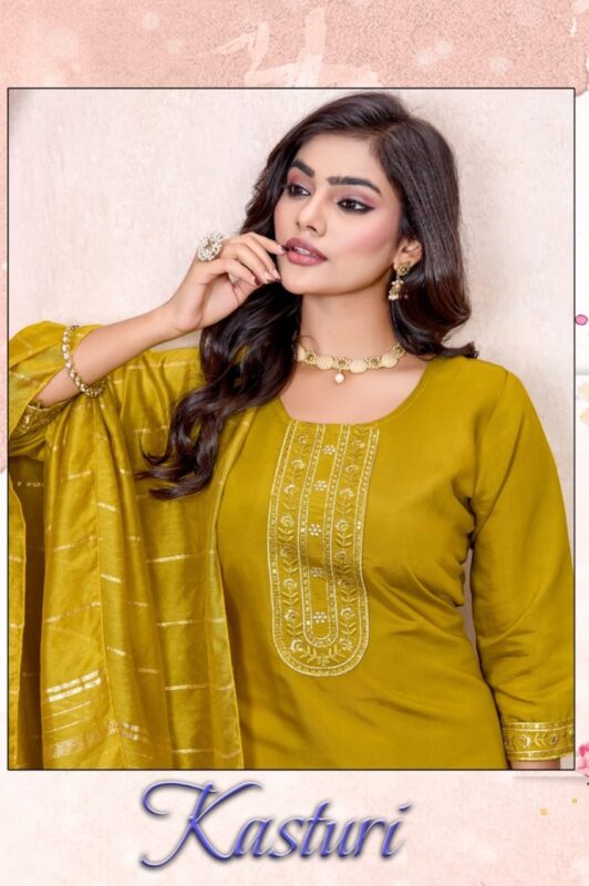 Beautiful Dnp Kasture Roman Silk Kurti Pent With Dupatta Wholesale 2026