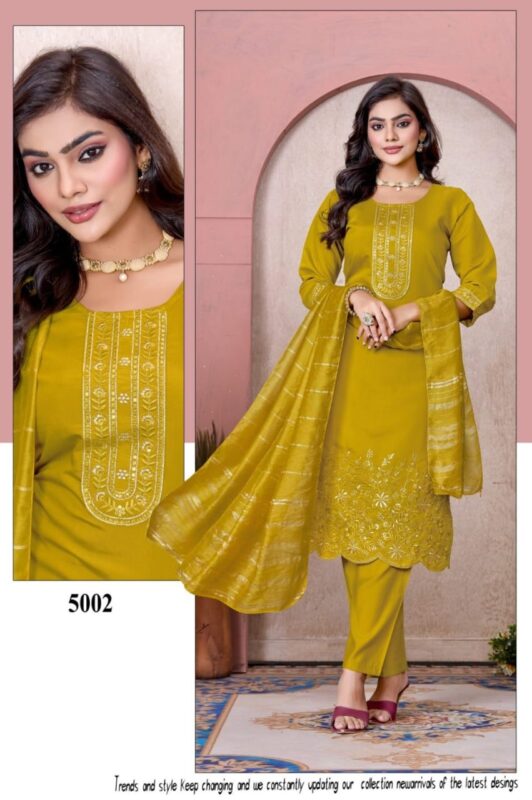 Beautiful Dnp Kasture Roman Silk Kurti Pent With Dupatta Wholesale 2026