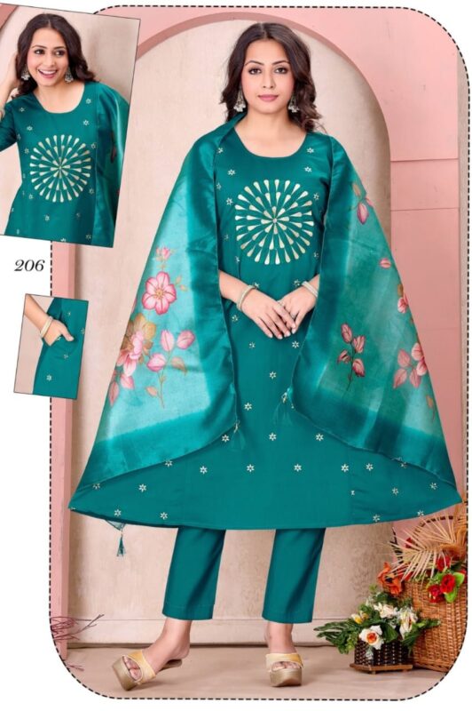 Launching Dnp Zarna Roman Top With Bottom And Dupatta Set Wholesale 2026