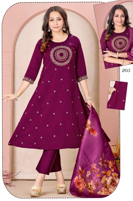 Launching Dnp Zarna Roman Top With Bottom And Dupatta Set Wholesale 2026