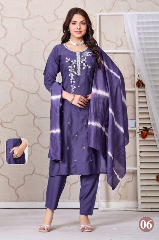 Launching Dnp Ishikha Vatican Silk Kurti With Bottom And Dupatta Wholesale 2026