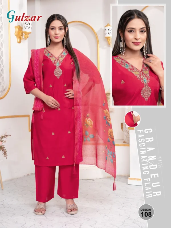 Stylish Dnp Gulzar Vol 3 Roman Silk Kurti Pent With Dupatta collection Wholesale 2026