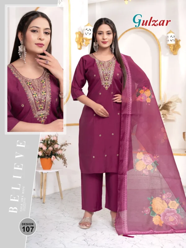 Stylish Dnp Gulzar Vol 3 Roman Silk Kurti Pent With Dupatta collection Wholesale 2026