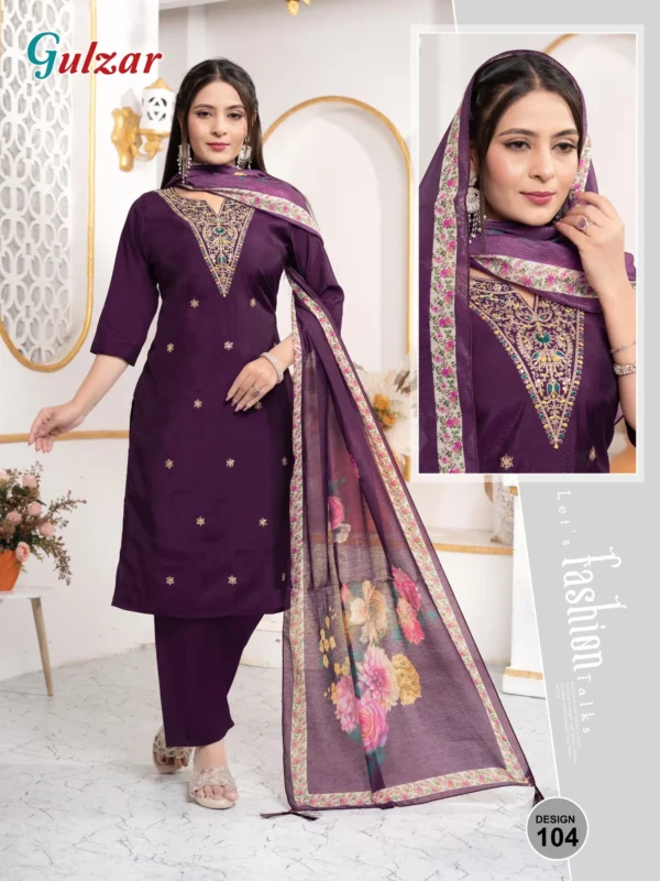 Stylish Dnp Gulzar Vol 3 Roman Silk Kurti Pent With Dupatta collection Wholesale 2026