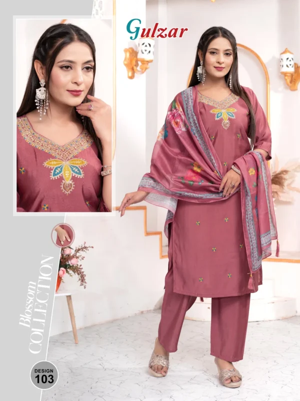 Stylish Dnp Gulzar Vol 3 Roman Silk Kurti Pent With Dupatta collection Wholesale 2026