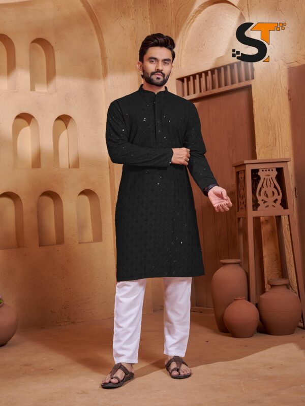 Buy Lekha Sal 9 14kg Rayon Chikankari Work Mens Kurta Pajama Wholesale 2026