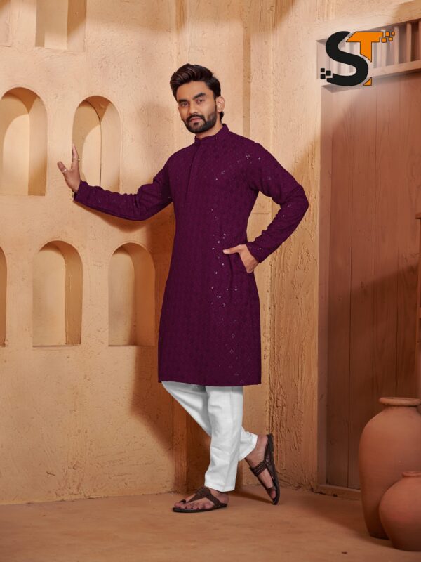 Buy Lekha Sal 9 14kg Rayon Chikankari Work Mens Kurta Pajama Wholesale 2026