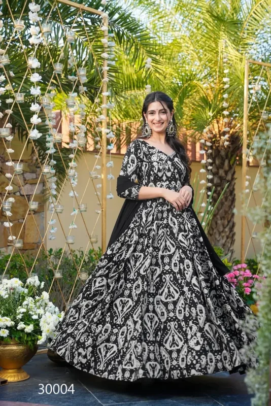 Latest Lucaya Vol 30 Air Tex Chinon With Digital Printed Flared Gown Collection Wholesale 2026