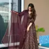 Lucaya Vol 30 Air Tex Chinon With Digital Printed Flared Gown Collection Wholesale