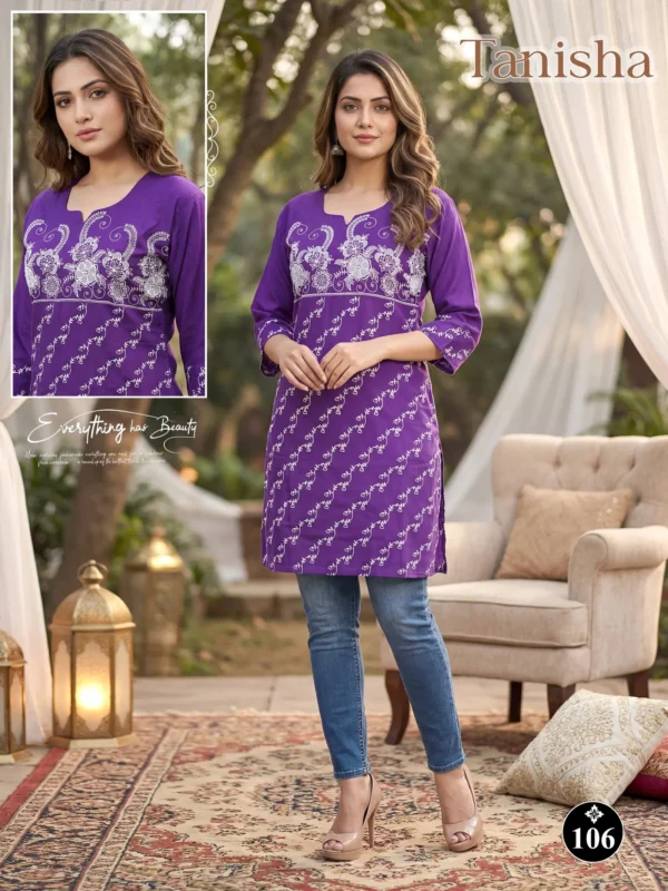 Beautiful Dnp Tanisha Rayon Rubber Print Short Kurti Wholesale 2026