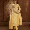 Ibiza Vesnavi Linen Jacquard Printed Embroidery Worked Salwar Kameez Wholesale
