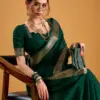 Lekha YF 7911 Poly Shimmer Zari Weaving Saree Collection Wholesale