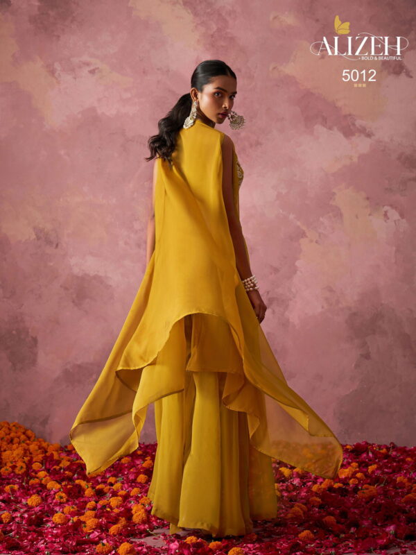 Launching Alizeh 5012 Georgette Designer Blouse Sharara And Shrug Collection Wholesale 2026