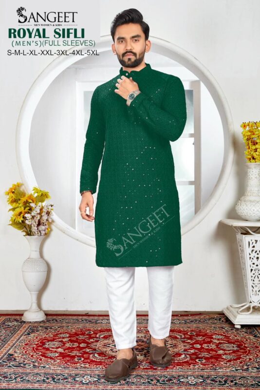 Stylish Sangeet Royal Sifli Full Sleeves Rayon Sequence Work Long Kurta Collection Wholesale 2026