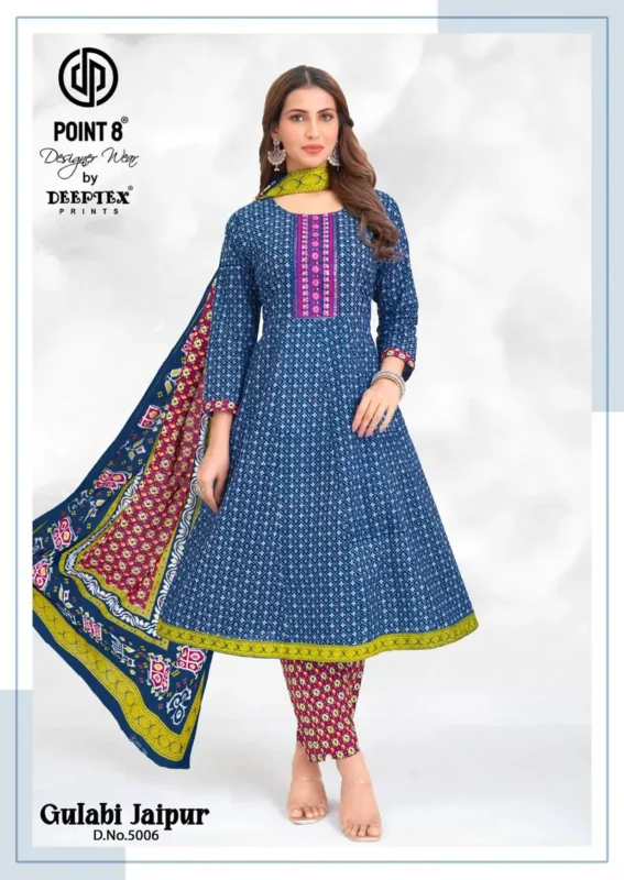Launching Deeptex Gulabi Jaipur Vol 5 Readymade Anarkali Style Kurti Pant With Dupatta Wholesale 2026