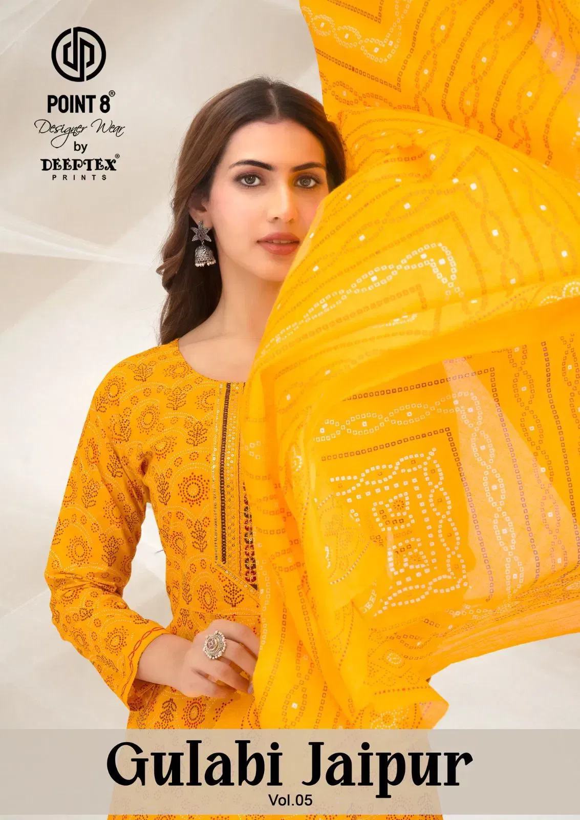 Deeptex Gulabi Jaipur Vol 5 Readymade Anarkali Style Kurti Pant With Dupatta Wholesale