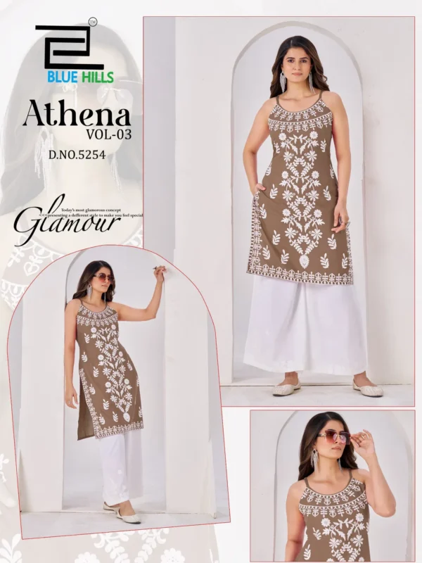 Launching Blue Hills Athena Vol 3 Rayon With Embroidery Work Kurti Collection Wholesale 2026