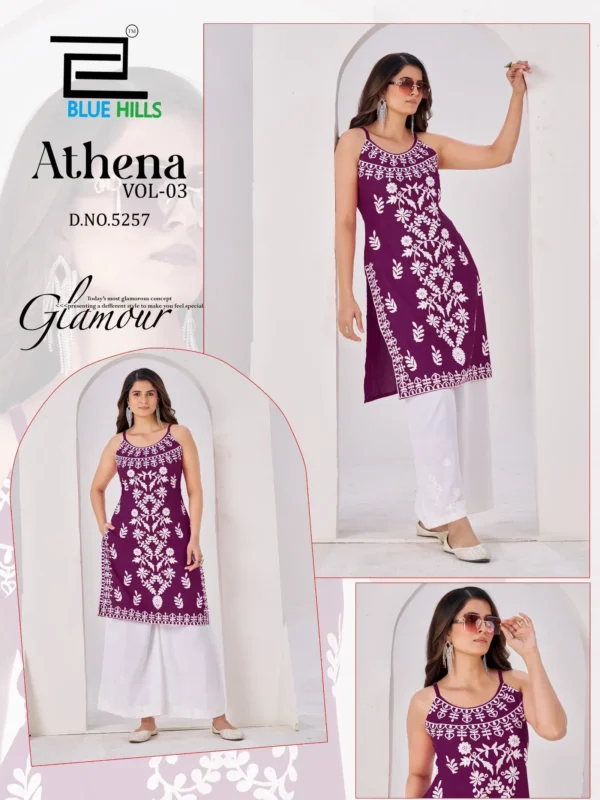 Launching Blue Hills Athena Vol 3 Rayon With Embroidery Work Kurti Collection Wholesale 2026
