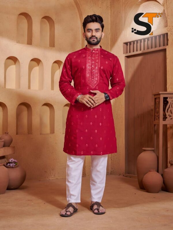 Beautiful Lekha Sal 12 Silk With Intricate Work Mens Kurta Pajama Wholesale 2026