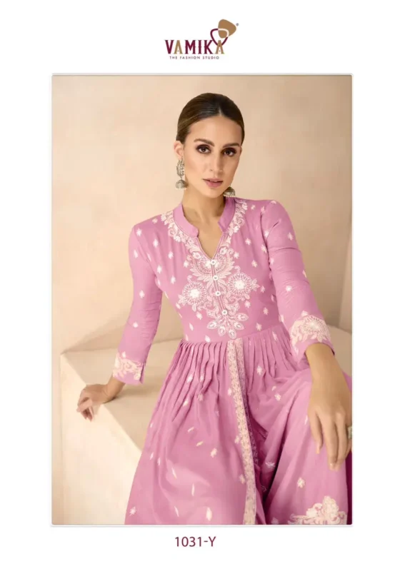 Launching Vamika Lakhnavi Vol 6 Gold List Rayon With Thread Work Designer Salwar Suit Wholesale 2026