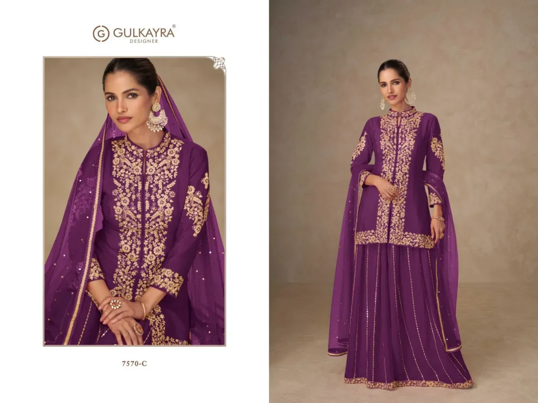 Launching Gulkayra Shahnaz Real Chinon Embroidered Designer Salwar Kameez Collection Wholesale 2026
