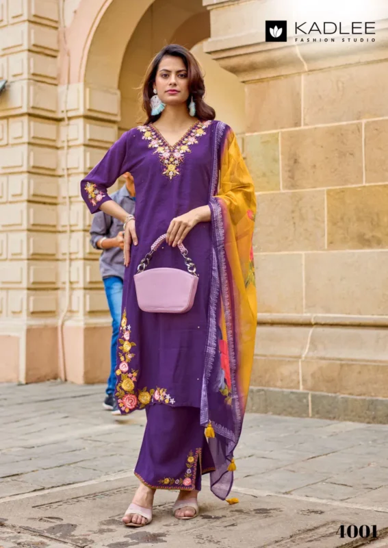 Launching Kadlee Vaari Viscose Weaving With Handworked Kurti With Bottom Dupatta Wholesale 2026